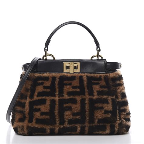 fendi mini peekaboo shop online|Fendi peekaboo mini shearling.